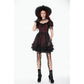 Dark in Love Burgundy & Black Lace Princess Dress with Stars Lace