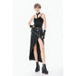 Dark In Love Punk Rib Cage Grommet Waist Cincher