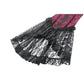 Dark in Love Crimson Queen Lace High-Low Goth Skirt in Burgundy & Black