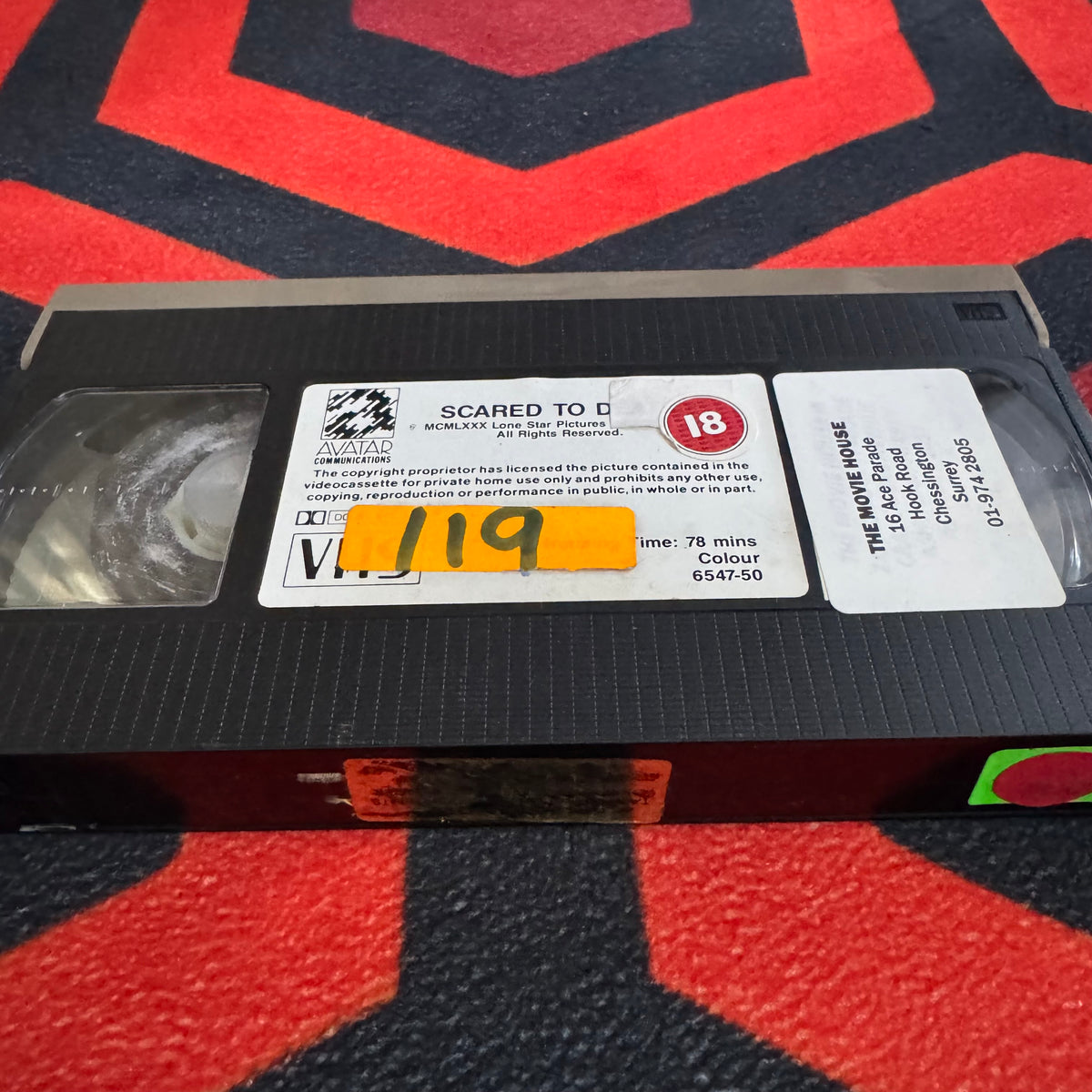 Scared to Death Ex Rental VHS Video (1980) [MOULD]
