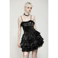Dark in Love Harriet Punk Shiny PU Leather Layered Dress
