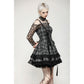 Dark in Love Ida Punk Grey Tartan Metal Studded Dress
