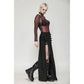 Dark in Love Phoenix Black Slit Metal Long Skirt
