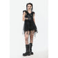 Dark in Love Seraphina Tiered Mesh & Ruffle Goth Layer Dress