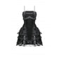 Dark in Love Morwenna Bat Mesh Layered Goth Mini Dress