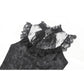 Dark in Love Seraphina Ruched Lace Goth Blouse in Black
