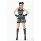 Dark in Love Striped Gothic Mini Dress