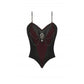 Dark in Love Morrigan Velvet & Lace Chain-Detail Top