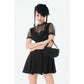 Dark in Love Dark Lace-Framed Silhouette Dress