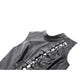 Dark in Love Punk Distressed Leather Lace-Up Top
