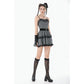 Dark in Love Striped Gothic Mini Dress