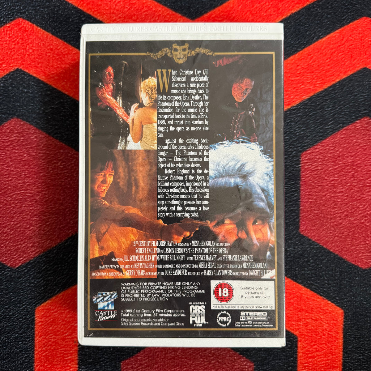 The Phantom of the Opera Ex Rental VHS Video (1989) C3063