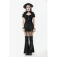 Dark in Love Seraphine Lace Off-Shoulder Goth Top in Black