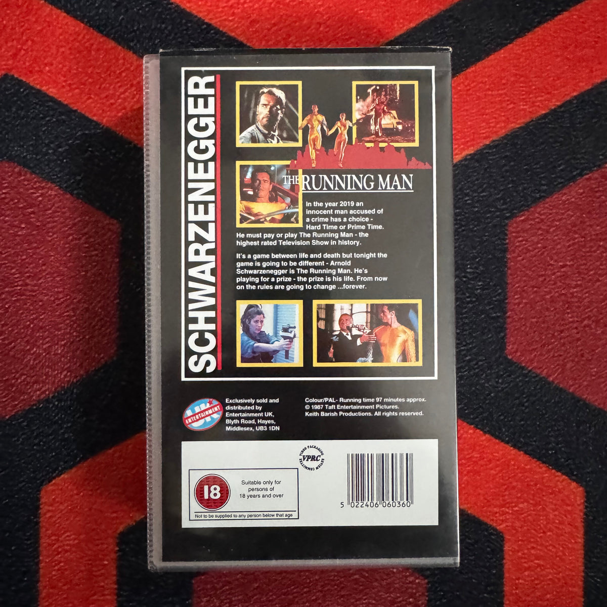 The Running Man VHS Video (1987) EUKV6036