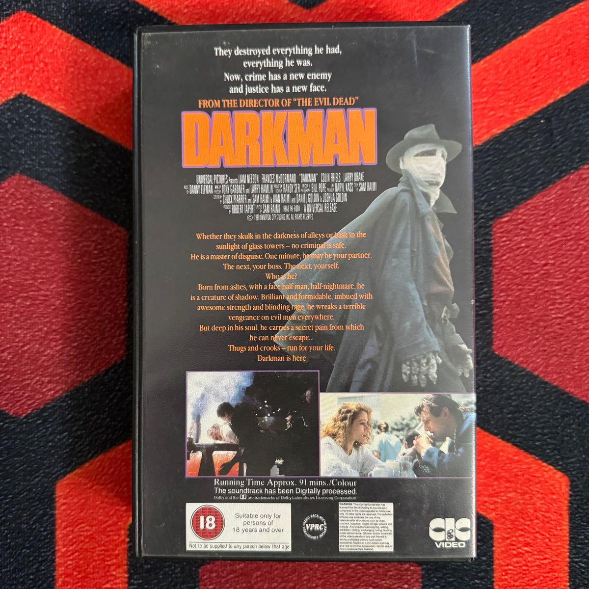 Darkman Ex Rental VHS Video (1990) VHA1467