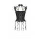 Dark in Love Seraphina Ruched Lace Goth Blouse in Black
