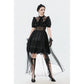 Dark in Love Ebon Rose High-Low Mesh & Lace Goth Dress