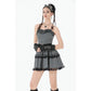Dark in Love Striped Gothic Mini Dress