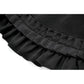 Dark in Love Lolita-Inspired Ruffled Mini Skirt in Black