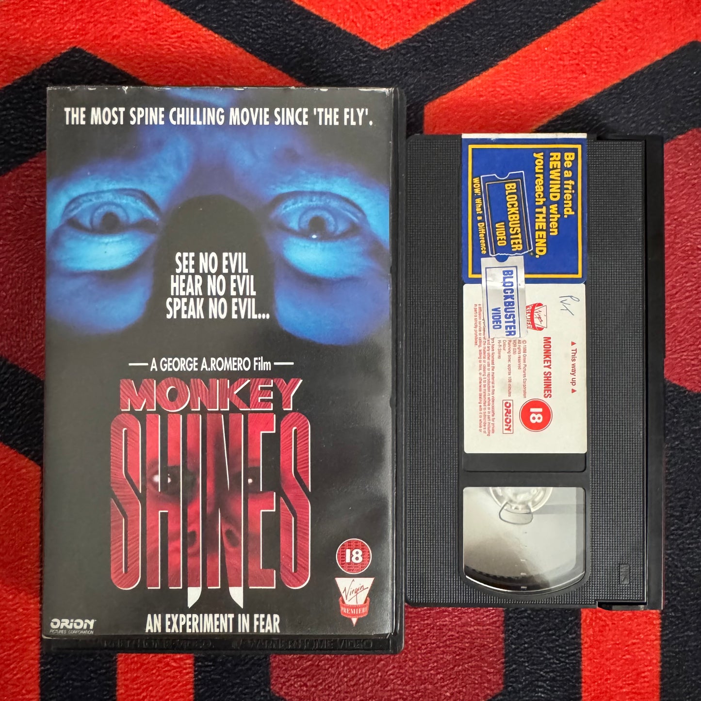 Monkey Shines Ex Rental VHS Video (1988) VOR030