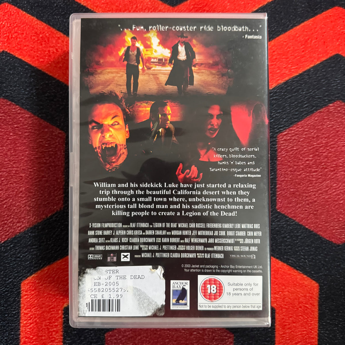 Legion of the Dead Ex Rental VHS Video (2001) ABVR1240 [MOULD]