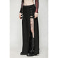 Dark in Love Phoenix Black Slit Metal Long Skirt
