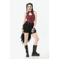 Dark in Love Cordelia Gothic High-Low Layered Skort