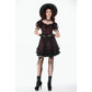 Dark in Love Burgundy & Black Lace Princess Dress with Stars Lace
