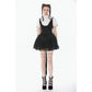 Dark in Love Court-Style Black & White Lace Blouse