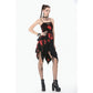 Dark in Love Red-Black Tie Dye Punk Dress