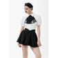 Dark in Love Lolita-Inspired Ruffled Mini Skirt in Black