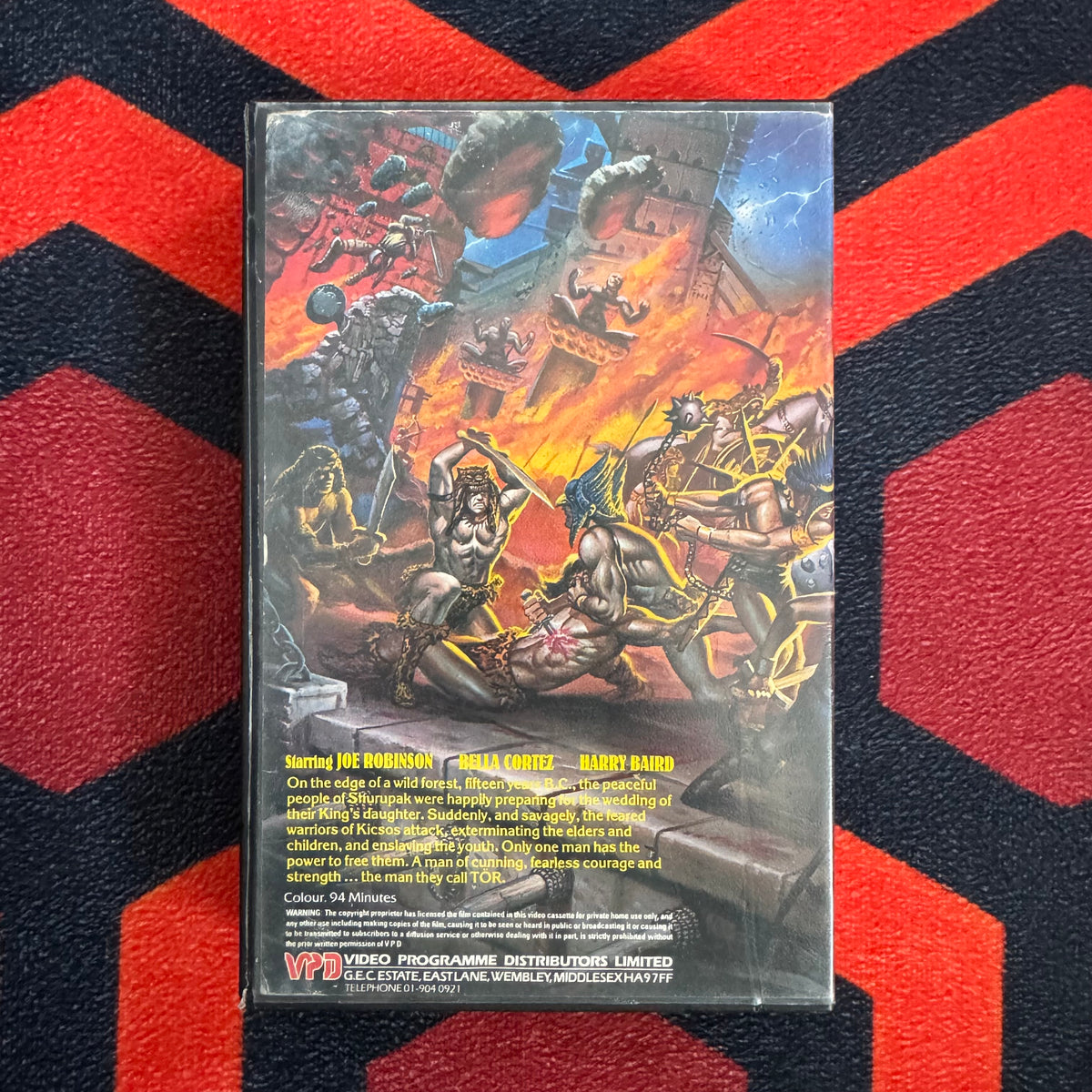 Tör Mighty Warrior Ex Rental VHS Video (1963) VPD221 [MOULD]