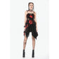 Dark in Love Red-Black Tie Dye Punk Dress