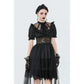 Dark in Love Ebon Rose High-Low Mesh & Lace Goth Dress