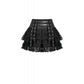 Dark in Love Punk Eyelet Lace Layered Mini Skirt