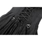 Dark in Love Mortalis Lace-Up Goth Dress in Black