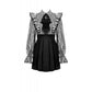 Dark in Love Striped Ruffle Gothic Lolita Dress