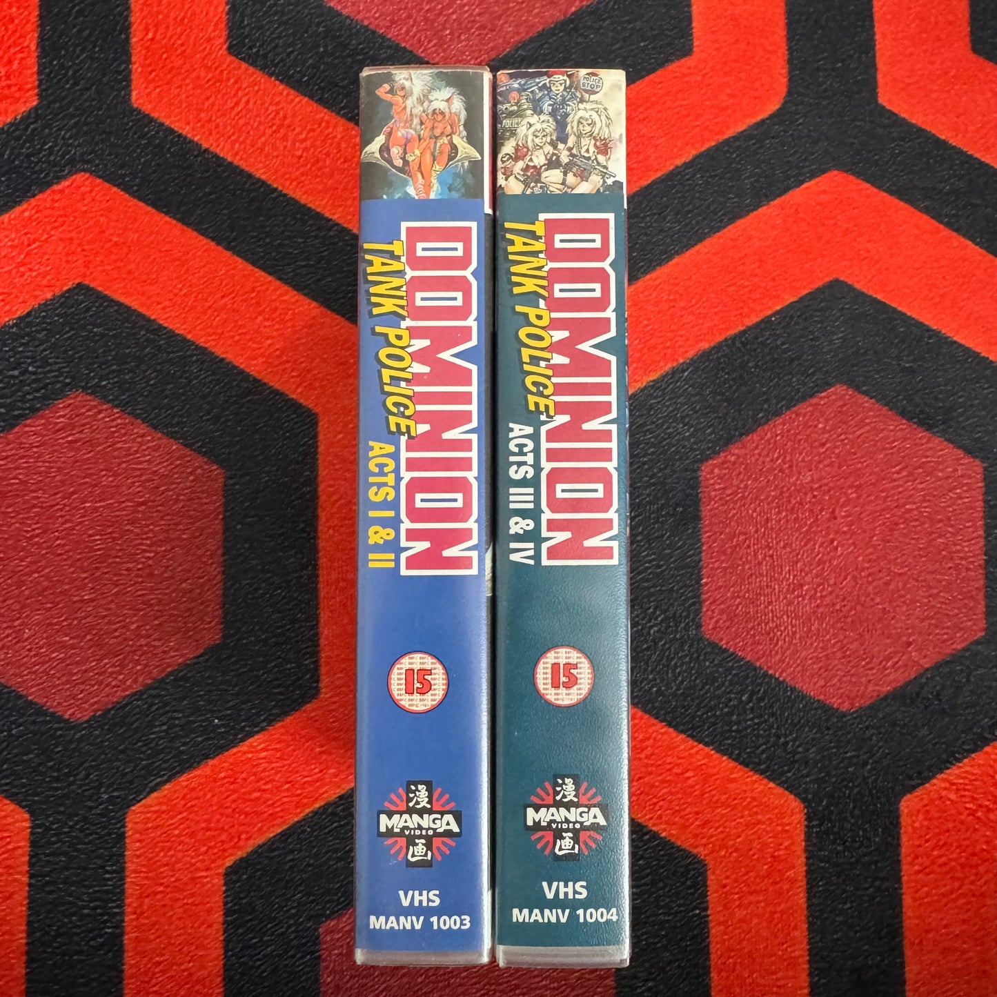 Dominion Tank Police Acts 1-4 VHS Video (1988) MANV1003 MANV1004