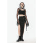 Dark in Love Morana Mesh Crochet Knit Bell Sleeve Crop Top