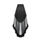 Dark in Love Belladonna Mesh Buckled Goth Skirt in Black