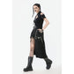 Dark in Love Chain Belt Layered Goth Skirt in Black