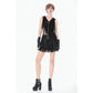 Dark in Love Punk Eyelet Lace Layered Mini Skirt