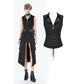 Dark in Love Punk Studded Lace-Up Vest - Alternative Top in Black