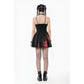 Dark in Love Nyssa Black & Red Strap Detail Goth Mini Dress