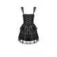 Dark in Love Nocturne Ruffled Velvet Lace Goth Dress in Black