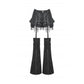 Dark in Love Lace-Up Layered Goth Convertible Flare Trousers or Shorts - Size UK 16 Left Only!