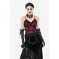Dark in Love Althea Lace-Trimmed Velvet Goth Camisole in Burgundy