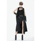 Dark in Love Collete Punk Sleeveless Long Fitted Coat