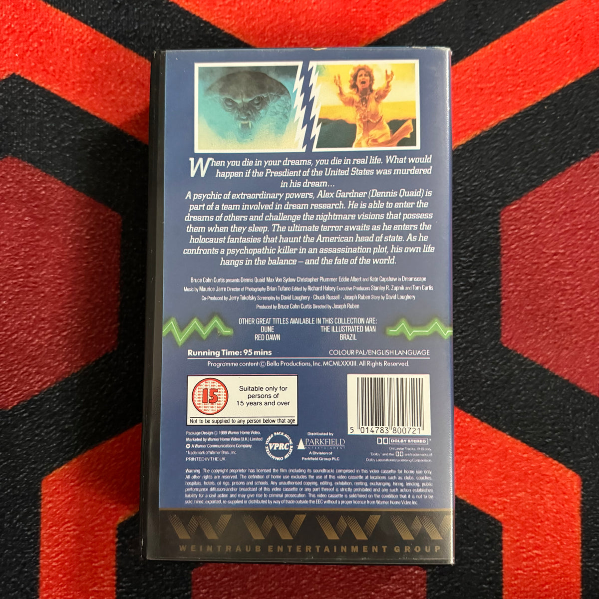 Dreamscape VHS Video (1984) PES38007