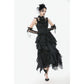 Dark in Love Seraphina Ruched Lace Goth Blouse in Black